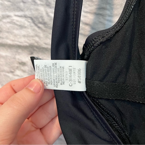 La Blanca by Rod Beattie blk one piece bathing suit size 10 w/ mesh V cut outs - Picture 11 of 14